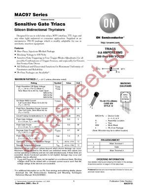 MAC97A6G datasheet  